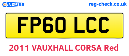 FP60LCC are the vehicle registration plates.