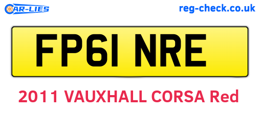 FP61NRE are the vehicle registration plates.