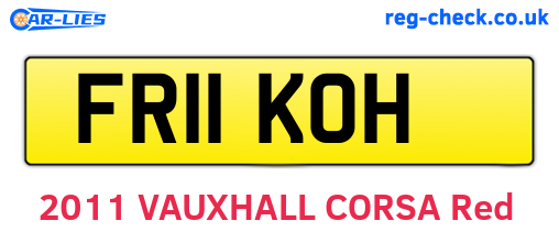 FR11KOH are the vehicle registration plates.
