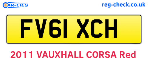 FV61XCH are the vehicle registration plates.