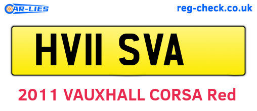 HV11SVA are the vehicle registration plates.