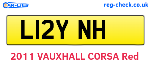 L12YNH are the vehicle registration plates.