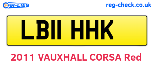 LB11HHK are the vehicle registration plates.