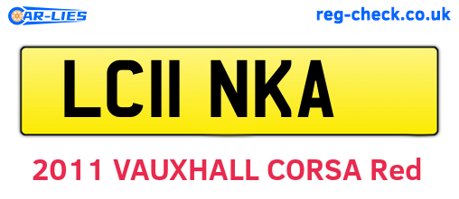LC11NKA are the vehicle registration plates.