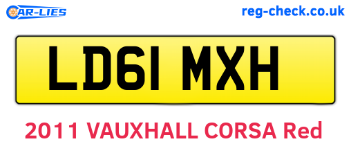 LD61MXH are the vehicle registration plates.