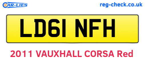 LD61NFH are the vehicle registration plates.