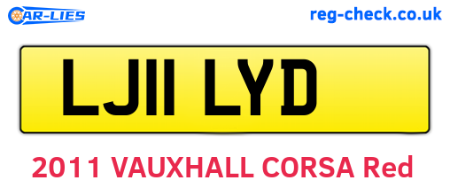 LJ11LYD are the vehicle registration plates.