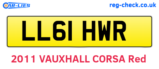 LL61HWR are the vehicle registration plates.