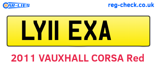 LY11EXA are the vehicle registration plates.