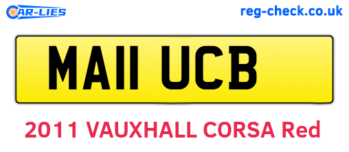 MA11UCB are the vehicle registration plates.