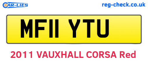 MF11YTU are the vehicle registration plates.