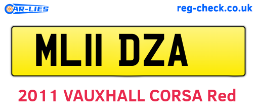 ML11DZA are the vehicle registration plates.