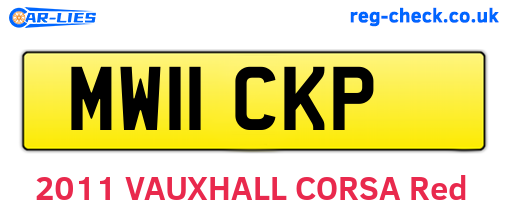 MW11CKP are the vehicle registration plates.
