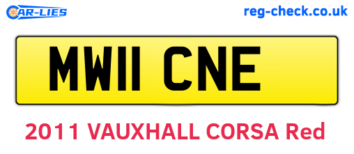 MW11CNE are the vehicle registration plates.