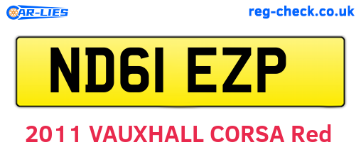 ND61EZP are the vehicle registration plates.