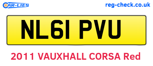 NL61PVU are the vehicle registration plates.