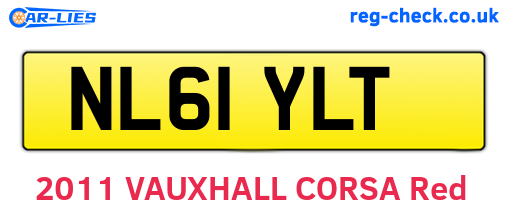 NL61YLT are the vehicle registration plates.