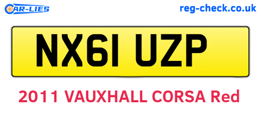 NX61UZP are the vehicle registration plates.