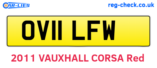 OV11LFW are the vehicle registration plates.