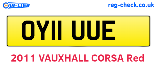 OY11UUE are the vehicle registration plates.