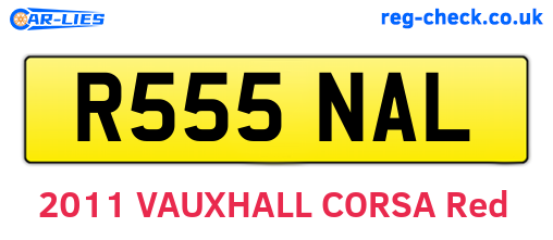 R555NAL are the vehicle registration plates.