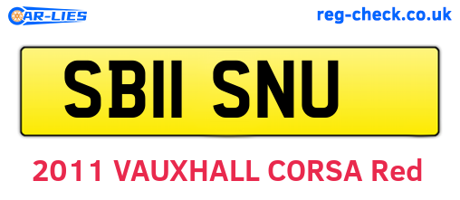 SB11SNU are the vehicle registration plates.