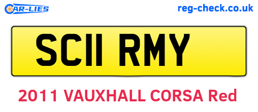 SC11RMY are the vehicle registration plates.