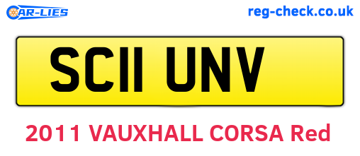 SC11UNV are the vehicle registration plates.