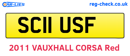 SC11USF are the vehicle registration plates.