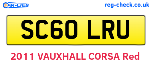 SC60LRU are the vehicle registration plates.