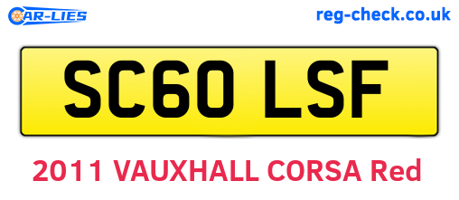 SC60LSF are the vehicle registration plates.