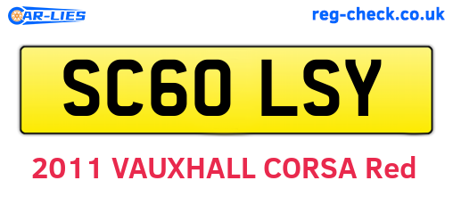 SC60LSY are the vehicle registration plates.