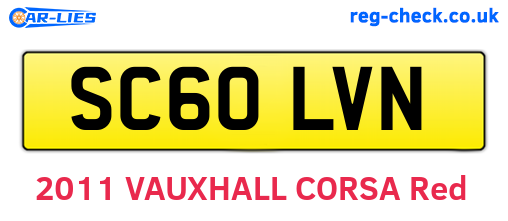 SC60LVN are the vehicle registration plates.