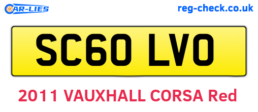 SC60LVO are the vehicle registration plates.