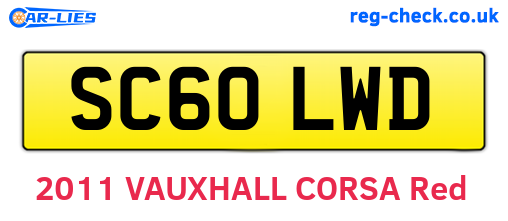 SC60LWD are the vehicle registration plates.