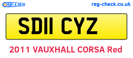 SD11CYZ are the vehicle registration plates.