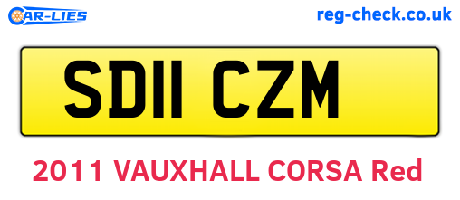 SD11CZM are the vehicle registration plates.