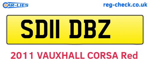 SD11DBZ are the vehicle registration plates.