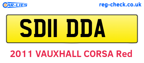 SD11DDA are the vehicle registration plates.
