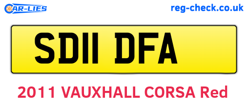 SD11DFA are the vehicle registration plates.