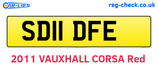 SD11DFE are the vehicle registration plates.