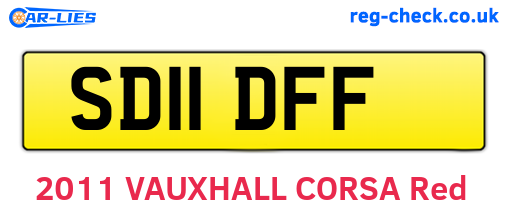 SD11DFF are the vehicle registration plates.