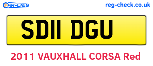 SD11DGU are the vehicle registration plates.