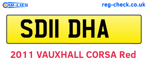 SD11DHA are the vehicle registration plates.
