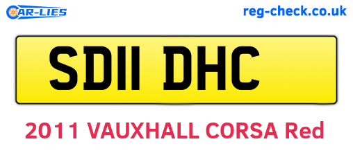 SD11DHC are the vehicle registration plates.