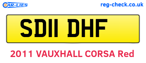 SD11DHF are the vehicle registration plates.