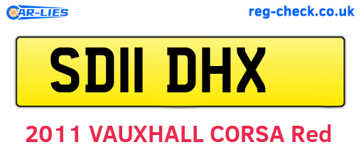 SD11DHX are the vehicle registration plates.