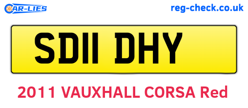 SD11DHY are the vehicle registration plates.