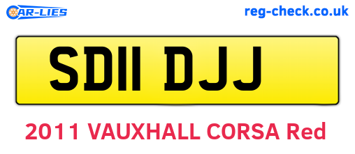 SD11DJJ are the vehicle registration plates.