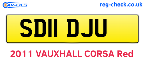 SD11DJU are the vehicle registration plates.